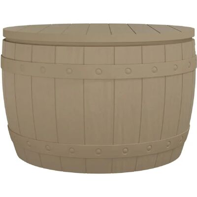 Helloshop26 Coffre boîte meuble de jardin rangement 3 en 1 polypropylène marron clair 02_0013028 - Publicité Helloshop26 Coffre boîte meuble de jardin rangement 3 en 1 polypropylène marron clair 02_0013028 - Publicité