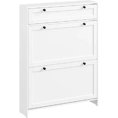 SoBuy FSR207-W, Meuble à chaussures en bois mince et peu encombrant, Meuble à - Publicité SoBuy FSR207-W, Meuble à chaussures en bois mince et peu encombrant, Meuble à - Publicité