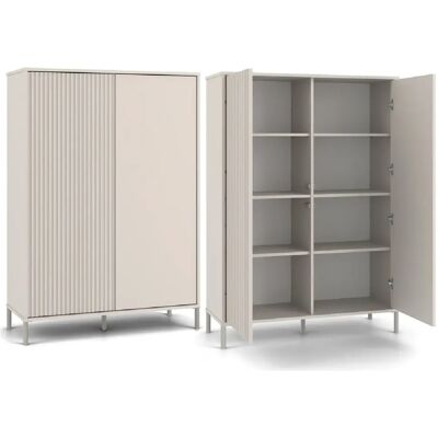 3XELIVING Commode haute, cachemire / beige, 103,5 x 147,5 x 40 cm - Publicité 3XELIVING Commode haute, cachemire / beige, 103,5 x 147,5 x 40 cm - Publicité