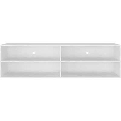 Pegane Meuble TV à 4 étagères ouvertes coloris Blanc Neige - Longueur 175 x Hauteur 48 x profondeur 36 cm - Publicité Pegane Meuble TV à 4 étagères ouvertes coloris Blanc Neige - Longueur 175 x Hauteur 48 x profondeur 36 cm - Publicité