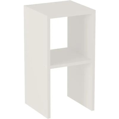 Pegane Table de chevet Table de nuit avec étagère ouverte coloris Blanc - Longueur 30 x Hauteur 60 x Profondeur 30 cm - Publicité Pegane Table de chevet Table de nuit avec étagère ouverte coloris Blanc - Longueur 30 x Hauteur 60 x Profondeur 30 cm - Publicité