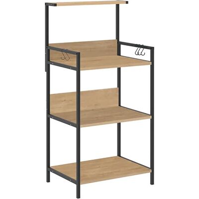 Pegane Étagère latérale Idéale comme meuble bar, coin café ou meuble micro-ondes coloris Chêne - Longueur 63 x Hauteur 130 x Profondeur 48 cm - Publicité Pegane Étagère latérale Idéale comme meuble bar, coin café ou meuble micro-ondes coloris Chêne - Longueur 63 x Hauteur 130 x Profondeur 48 cm - Publicité