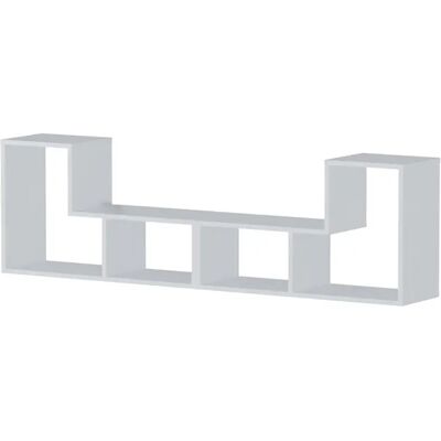 Pegane Ensemble de 2 meubles étagères modulables multifonction couleur Blanc- Longueur 183 x Hauteur 54 x Profondeur 30 cm - Publicité Pegane Ensemble de 2 meubles étagères modulables multifonction couleur Blanc- Longueur 183 x Hauteur 54 x Profondeur 30 cm - Publicité