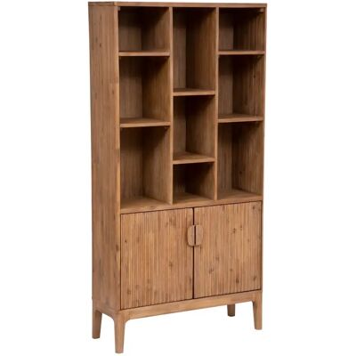 Pegane Bibliothèque en bois d'acacia avec 2 portes et étagères - Longueur 95 x Profondeur 35 x Hauteur 190 cm - Publicité Pegane Bibliothèque en bois d'acacia avec 2 portes et étagères - Longueur 95 x Profondeur 35 x Hauteur 190 cm - Publicité