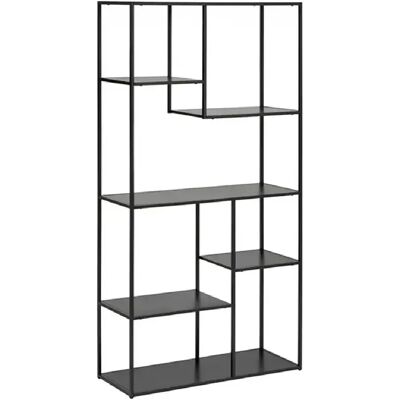 Pegane Étagère de rangement style industriel 6 niveaux en métal noir - Longueur 90 x Profondeur 35 x Hauteur 180 cm - Publicité Pegane Étagère de rangement style industriel 6 niveaux en métal noir - Longueur 90 x Profondeur 35 x Hauteur 180 cm - Publicité