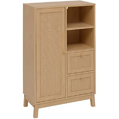 Pegane Armoire meuble de rangement avec 1 porte et 2 tiroirs, coloris chêne - Longueur 60 x Profondeur 30 x Hauteur 95 cm - Publicité Pegane Armoire meuble de rangement avec 1 porte et 2 tiroirs, coloris chêne - Longueur 60 x Profondeur 30 x Hauteur 95 cm - Publicité