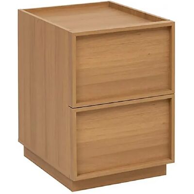 Pegane Table de chevet table de nuit avec 2 tiroirs, Coloris marron - Longueur 38 x Profondeur 48 x Hauteur 54 cm - Publicité Pegane Table de chevet table de nuit avec 2 tiroirs, Coloris marron - Longueur 38 x Profondeur 48 x Hauteur 54 cm - Publicité