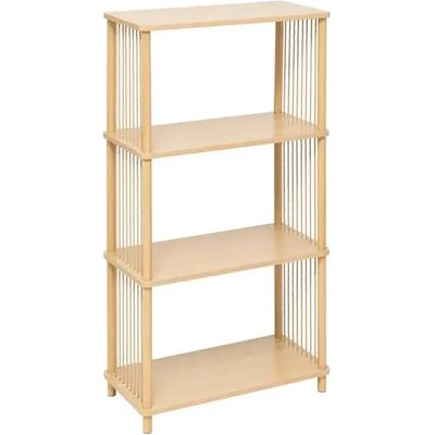 Pegane Etagère droite à 4 niveaux effet bois clair - Longueur 60 x Profondeur 30 x Hauteur 110 cm - Publicité Pegane Etagère droite à 4 niveaux effet bois clair - Longueur 60 x Profondeur 30 x Hauteur 110 cm - Publicité