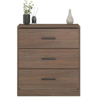 PARISOT AZUKA - Commode 3 tiroirs - Chêne rôti - 80 x 44 x 88 cm - Publicité PARISOT AZUKA - Commode 3 tiroirs - Chêne rôti - 80 x 44 x 88 cm - Publicité