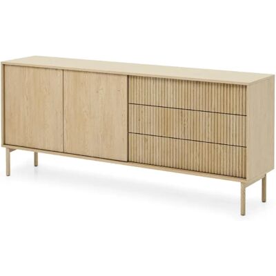 SELSEY - Buffet 2 portes - 3 tiroirs- 187 cm - Cremona Eiche - Publicité SELSEY - Buffet 2 portes - 3 tiroirs- 187 cm - Cremona Eiche - Publicité