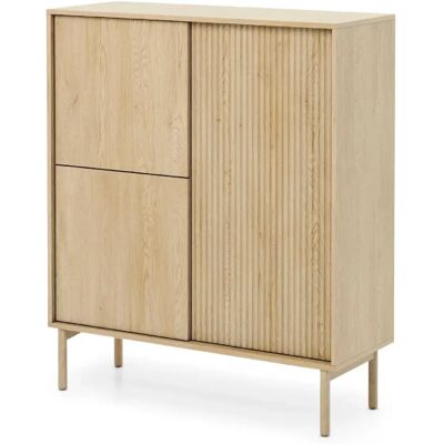 SELSEY - Buffet haut 3 portes- 103 cm - Cremona Eiche - Publicité SELSEY - Buffet haut 3 portes- 103 cm - Cremona Eiche - Publicité