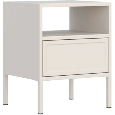 Selsey - Table de chevet avec tiroir et niche VELVETO – 45 cm – cachemire - Publicité Selsey - Table de chevet avec tiroir et niche VELVETO – 45 cm – cachemire - Publicité