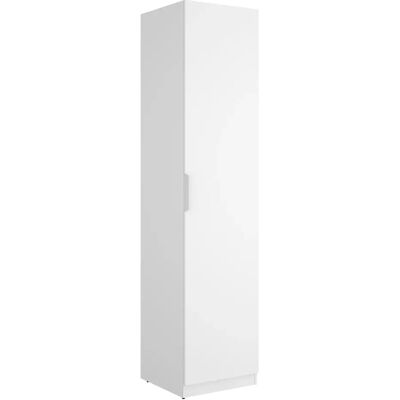 Pegane Armoire colonne de rangement à 1 porte et 2 étagères, coloris blanc - Publicité Pegane Armoire colonne de rangement à 1 porte et 2 étagères, coloris blanc - Publicité