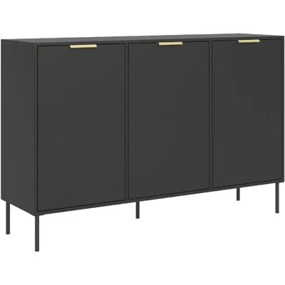 SELSEY - Buffet 3 portes - 150cm - Noir - Publicité SELSEY - Buffet 3 portes - 150cm - Noir - Publicité
