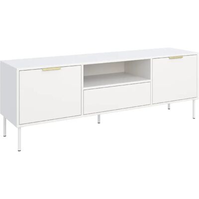 SELSEY - Meuble TV VENA – 160 cm – Blanc - Publicité SELSEY - Meuble TV VENA – 160 cm – Blanc - Publicité