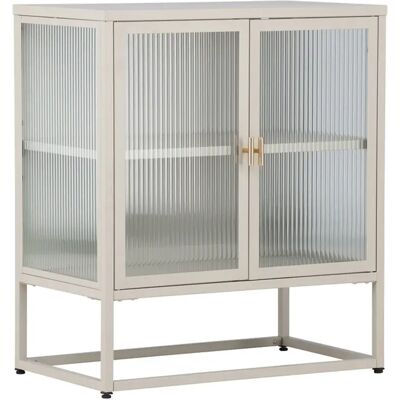 Paris Prix Vitrine 2 Portes Design Garis 80cm Beige - Publicité Paris Prix Vitrine 2 Portes Design Garis 80cm Beige - Publicité