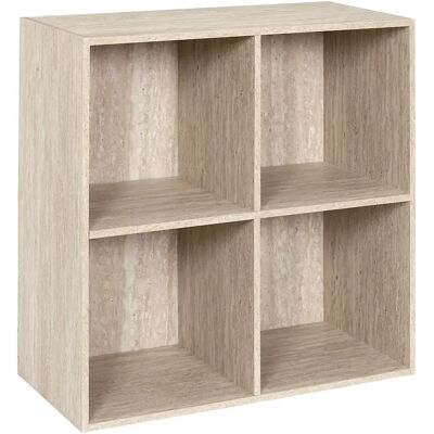 The Home Deco Factory Étagère Modulable 4 Cases Pietra 66cm Beige - Publicité The Home Deco Factory Étagère Modulable 4 Cases Pietra 66cm Beige - Publicité