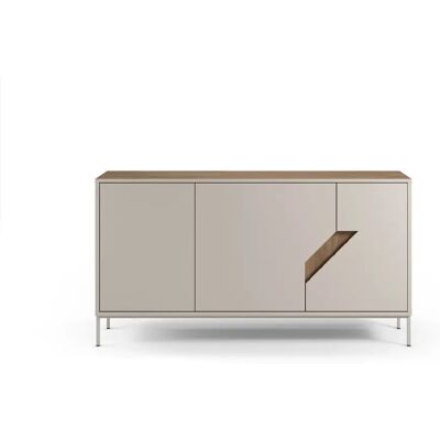 Casanova Buffet 4 portes 180 en mélamine Beige - Publicité Casanova Buffet 4 portes 180 en mélamine Beige - Publicité