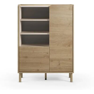 Casanova Commode 2 tiroirs 90 en mélamine Chêne clair - Publicité Casanova Commode 2 tiroirs 90 en mélamine Chêne clair - Publicité