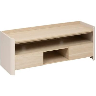 Five Simply Smart Meuble TV 2 tiroirs ROUNDY - Beige - Publicité Five Simply Smart Meuble TV 2 tiroirs ROUNDY - Beige - Publicité