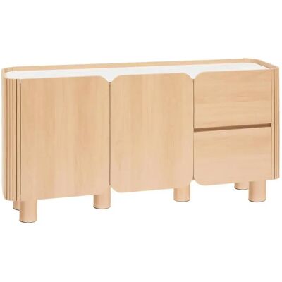 ATMOSPHERA Buffet 2 Portes & 2 Tiroirs Homelya 160cm Naturel - Publicité ATMOSPHERA Buffet 2 Portes & 2 Tiroirs Homelya 160cm Naturel - Publicité