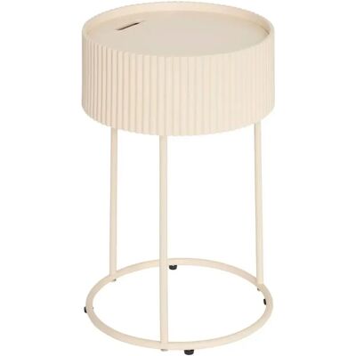 ATMOSPHERA Table d'Appoint Avec Rangement Juna 48cm Beige - Publicité ATMOSPHERA Table d'Appoint Avec Rangement Juna 48cm Beige - Publicité