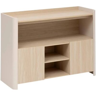 Five Simply Smart Buffet 2 Portes Roundy 110cm Beige - Publicité Five Simply Smart Buffet 2 Portes Roundy 110cm Beige - Publicité