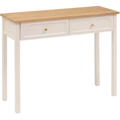ATMOSPHERA Console 2 Tiroirs Mohéa 100cm Ivoire - Publicité ATMOSPHERA Console 2 Tiroirs Mohéa 100cm Ivoire - Publicité