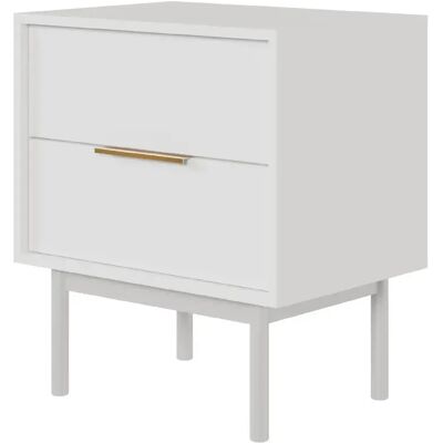 SELSEY - Table de chevet VIVIARO - 54 cm - Blanc - Publicité SELSEY - Table de chevet VIVIARO - 54 cm - Blanc - Publicité