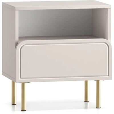 SELSEY - Table de chevet LOPPA - 50 cm - Beige - Publicité SELSEY - Table de chevet LOPPA - 50 cm - Beige - Publicité