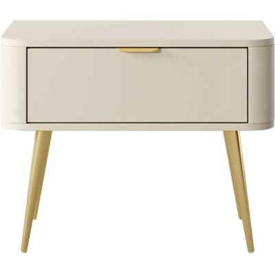 SELSEY - Table de chevet OVAL - 62,6 cm - Beige - Publicité SELSEY - Table de chevet OVAL - 62,6 cm - Beige - Publicité