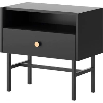 SELSEY - Table de chevet DIVENOS - 54,8 cm - Noir - Publicité SELSEY - Table de chevet DIVENOS - 54,8 cm - Noir - Publicité