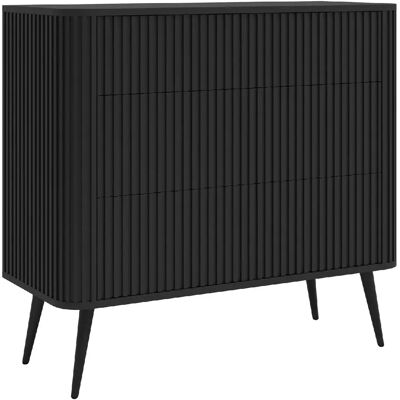 SELSEY - Commode OVARLO - 93,2 cm - Noir - Publicité SELSEY - Commode OVARLO - 93,2 cm - Noir - Publicité