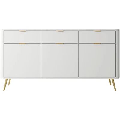 SELSEY - Commode OVAL - 163,5 cm - Blanc - Publicité SELSEY - Commode OVAL - 163,5 cm - Blanc - Publicité