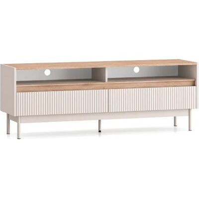SELSEY - Meuble TV DUNEA - 154 cm - gris cachemire/aspect chêne - Publicité SELSEY - Meuble TV DUNEA - 154 cm - gris cachemire/aspect chêne - Publicité