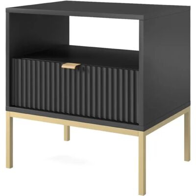 SELSEY - Table de chevet VELLORE - 54 cm - Noir - Publicité SELSEY - Table de chevet VELLORE - 54 cm - Noir - Publicité