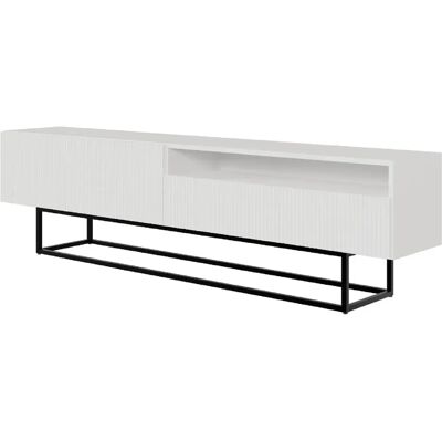 SELSEY - Meuble TV debout VELDIO - 175 cm - blanc - Publicité SELSEY - Meuble TV debout VELDIO - 175 cm - blanc - Publicité