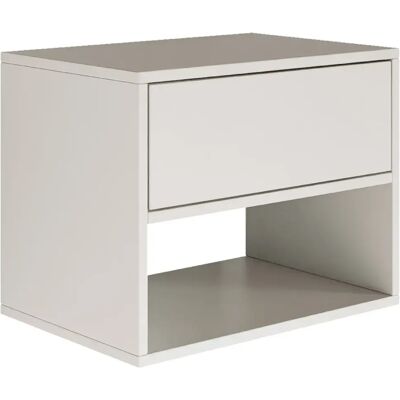 SELSEY - Table de chevet FRAMME - 50 cm - Blanc - Publicité SELSEY - Table de chevet FRAMME - 50 cm - Blanc - Publicité