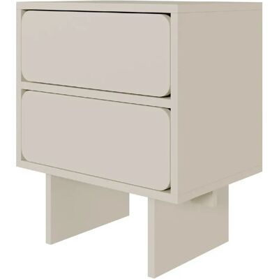 SELSEY - Table de chevet WUWU - 49,6 cm - Grege - Publicité SELSEY - Table de chevet WUWU - 49,6 cm - Grege - Publicité