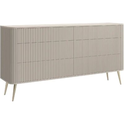 SELSEY - Commode OVARLO - 168 cm - Grege - Publicité SELSEY - Commode OVARLO - 168 cm - Grege - Publicité