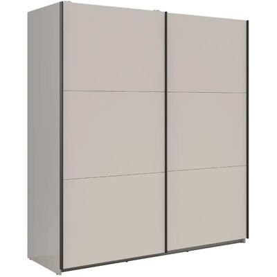 Pegane Armoire placard à 2 portes coulissantes coloris Beige Kashmir - Publicité Pegane Armoire placard à 2 portes coulissantes coloris Beige Kashmir - Publicité