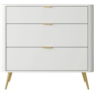 SELSEY - Commode OVAL - 92,4 cm - Blanc - Publicité SELSEY - Commode OVAL - 92,4 cm - Blanc - Publicité