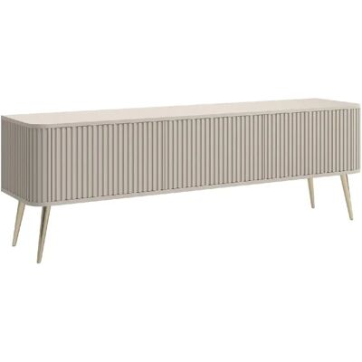 SELSEY - Meuble TV debout OVARLO - 163 cm - grege / doré - Publicité SELSEY - Meuble TV debout OVARLO - 163 cm - grege / doré - Publicité
