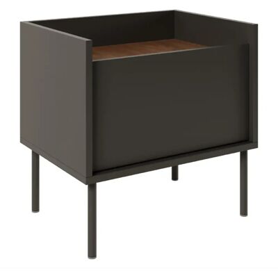 SELSEY - Table de chevet 1 portes TOVI - 48,2 cm - Noir - Publicité SELSEY - Table de chevet 1 portes TOVI - 48,2 cm - Noir - Publicité