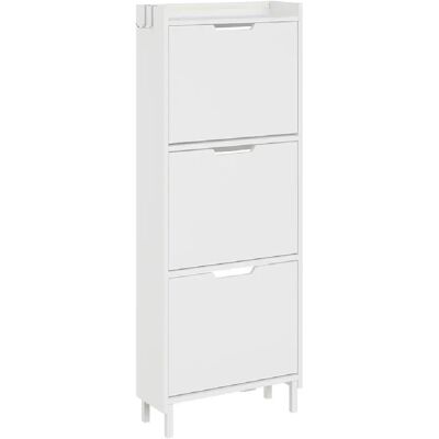 SoBuy Scarpiera Pliable avec Portes Rabattables Blanc 50x19x131 cm FSR151-H-E-W - Publicité SoBuy Scarpiera Pliable avec Portes Rabattables Blanc 50x19x131 cm FSR151-H-E-W - Publicité