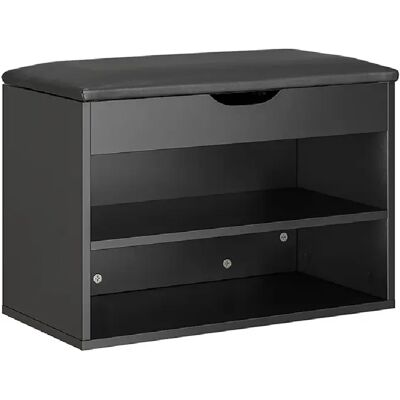 SoBuy Banquette d'entrée avec siège rembourré Noir 60x30x43 cm FSR25-SCH - Publicité SoBuy Banquette d'entrée avec siège rembourré Noir 60x30x43 cm FSR25-SCH - Publicité