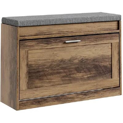 SoBuy Banquette d'Entrée avec Rangement et Siège Rembourré Marron 75x24x53 cm - Publicité SoBuy Banquette d'Entrée avec Rangement et Siège Rembourré Marron 75x24x53 cm - Publicité