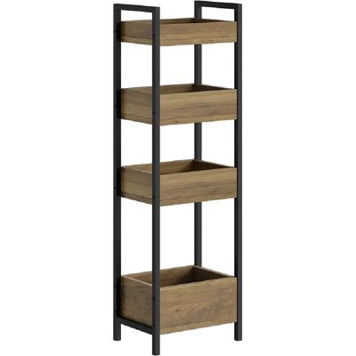 SoBuy Étagère Rangement 4 Niveaux Marron 28x20x90 cm FRG226-H-F - Publicité SoBuy Étagère Rangement 4 Niveaux Marron 28x20x90 cm FRG226-H-F - Publicité