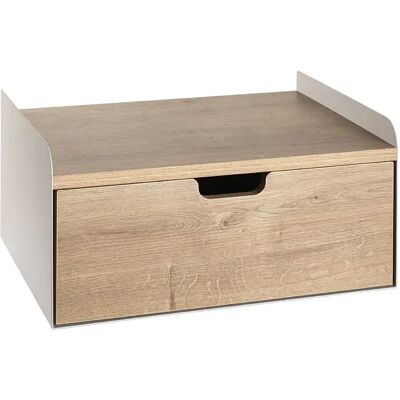 Paris Prix Étagère Murale Avec Tiroir Korfu 40cm Beige & Chêne - Publicité Paris Prix Étagère Murale Avec Tiroir Korfu 40cm Beige & Chêne - Publicité