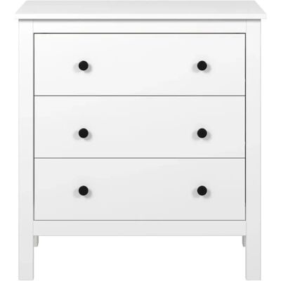 Pegane Commode à 6 tiroirs meuble de rangmenet coloris blanc - Publicité Pegane Commode à 6 tiroirs meuble de rangmenet coloris blanc - Publicité